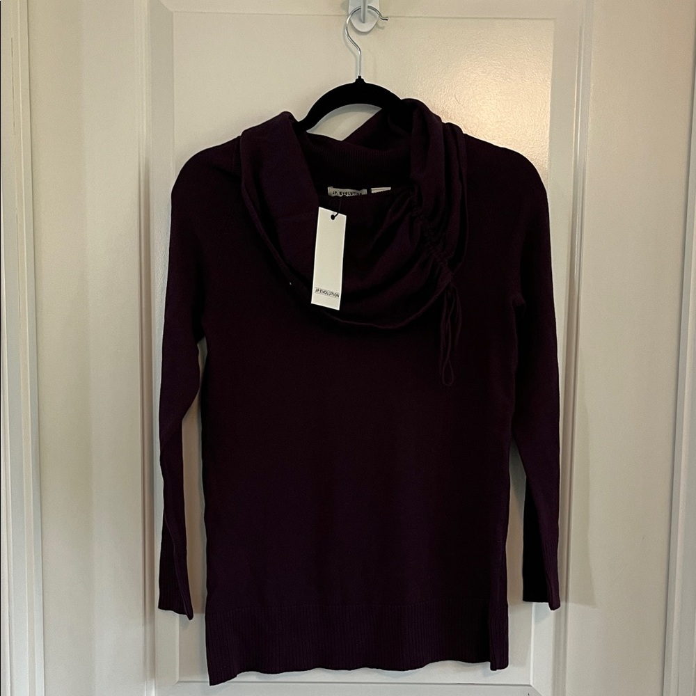NWT Jp Evolution cotton cowl neck sweater size small